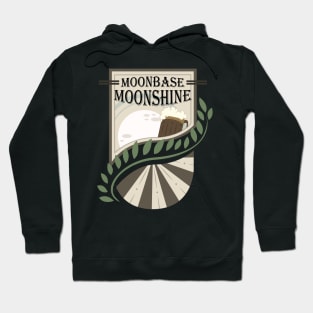 Moonbase Moonshine Vintage Beer Label Hoodie